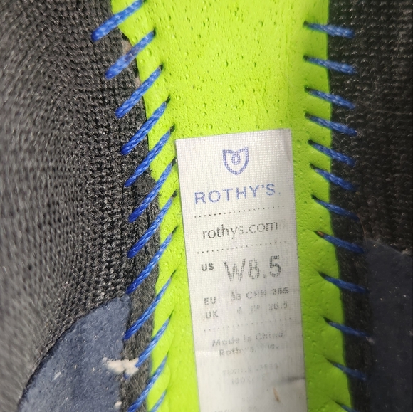 Rothy's Womens The Point Black Pointed Toe Ballet Flats sz W8.5 - Picture 6 of 13